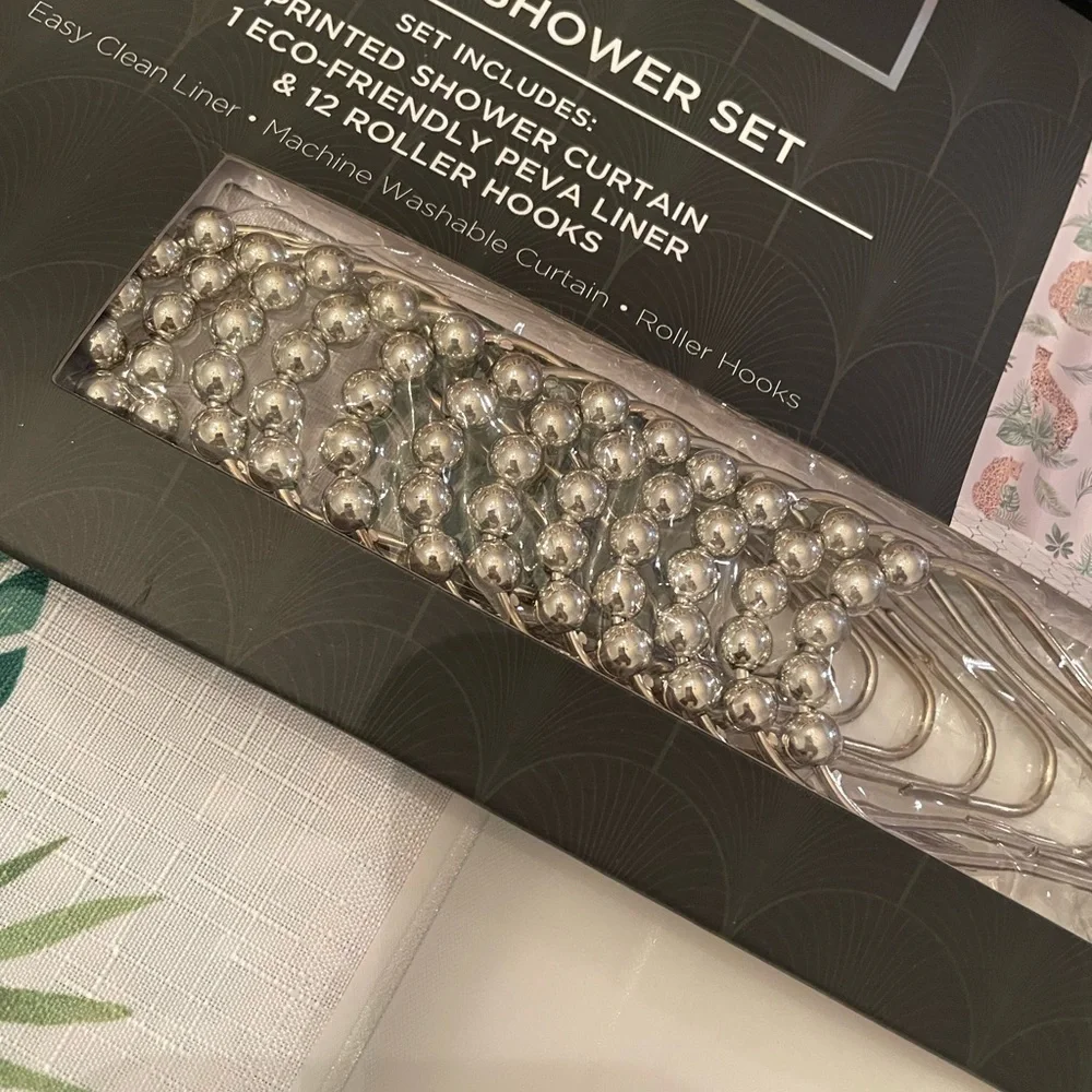 Leopard Shower Curtain set